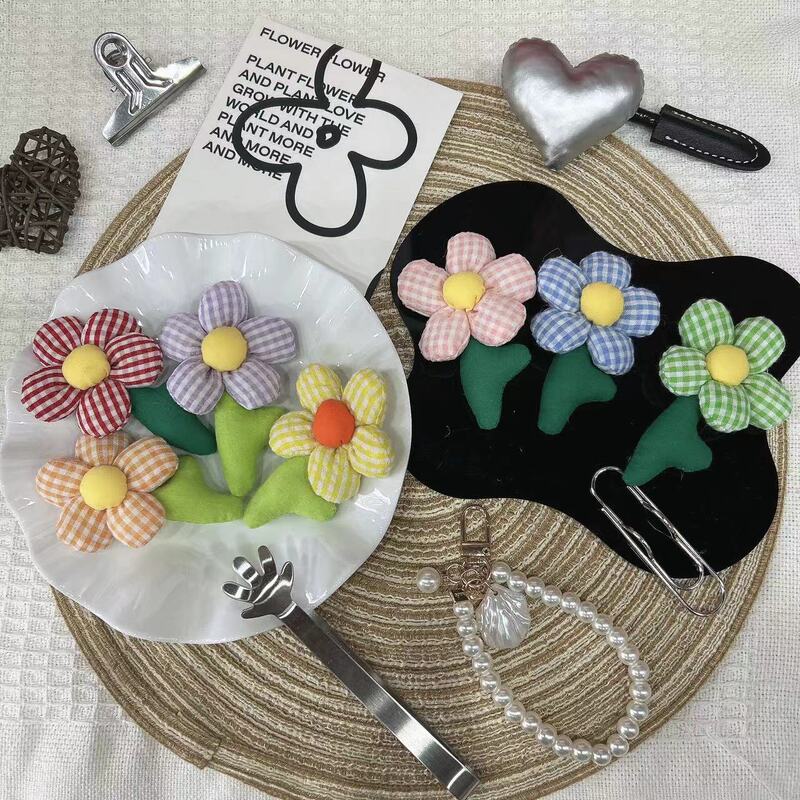 Fabric cotton-filled plaid sunflower jewelry DIY headdress jewelry clothing footwear luggage accessories flower accessories