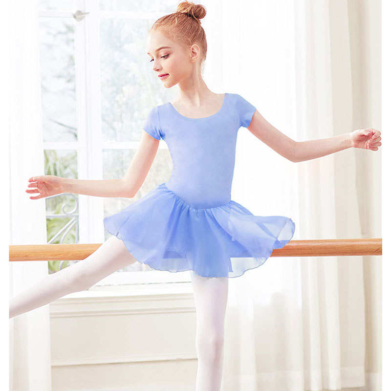 Foreign trade children's short-sleeved dance clothes for girls…