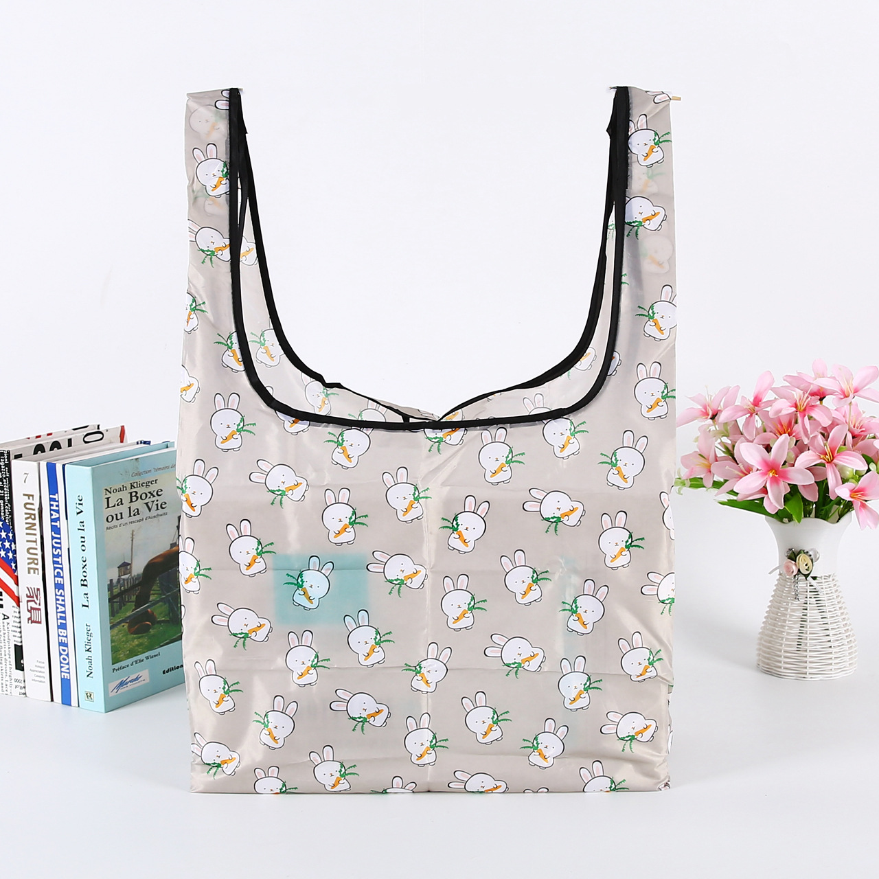 涤纶布袋定制手提卡通方便商用外卖打包袋超市购物背心袋定做批发