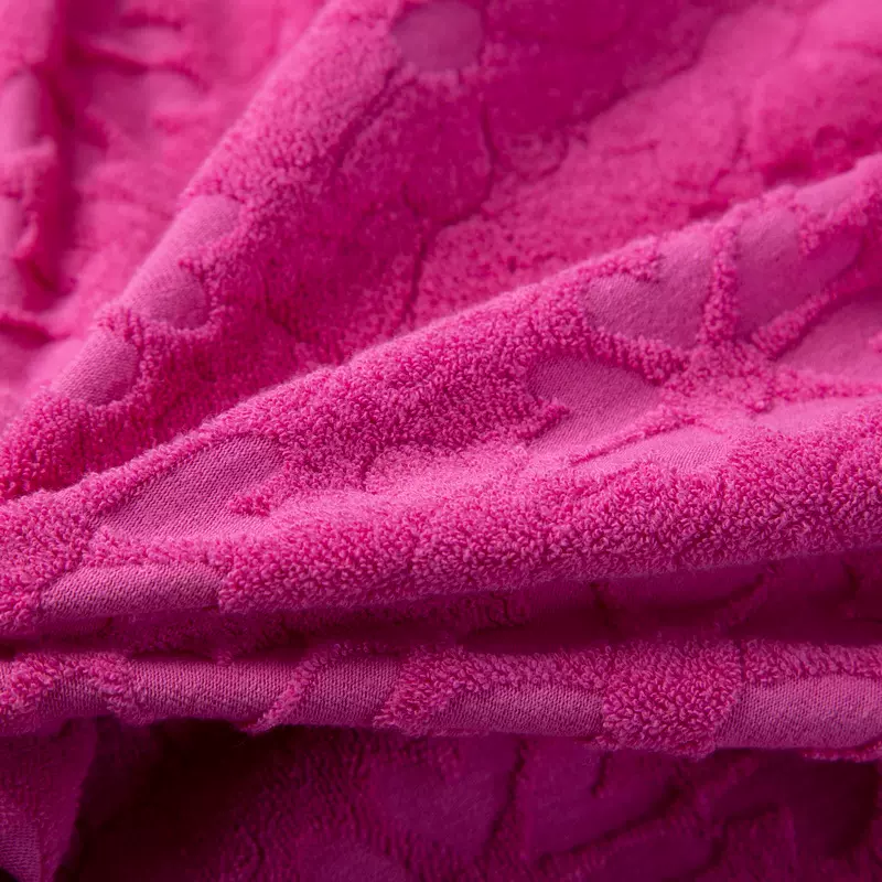 定制提花毛巾布面料涤棉针织毛巾布服装鞋帽单面毛圈布料