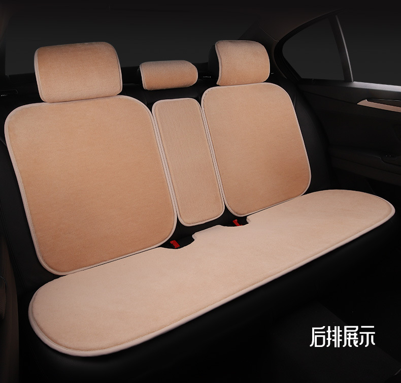 2024 Pure Wool Car Cushion Winter Short Plush Warm Non-Slip Cashmere Plush Cushion Car Cushion Universal Cushion Chair Cover