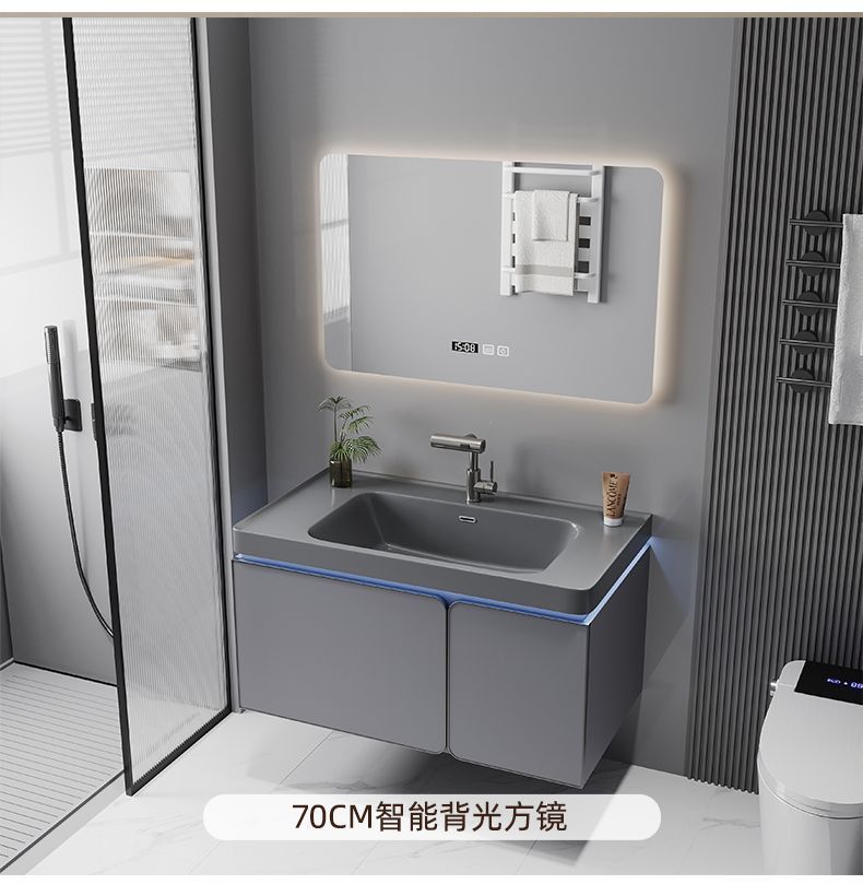 New minimalist bathroom cabinet, ceramic integrated basin bathroom cabinet, combined bathroom washbasin, new ceramic washbasin cabinet undefined