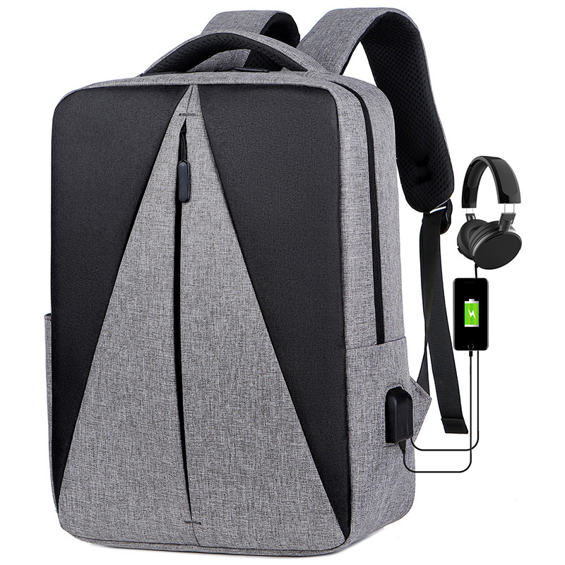 新品推荐时尚商务休闲背包上班族 旅游高中大学生USB电脑双肩包