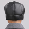 Demi-season hat with hood, keep warm polyurethane cap, for middle age