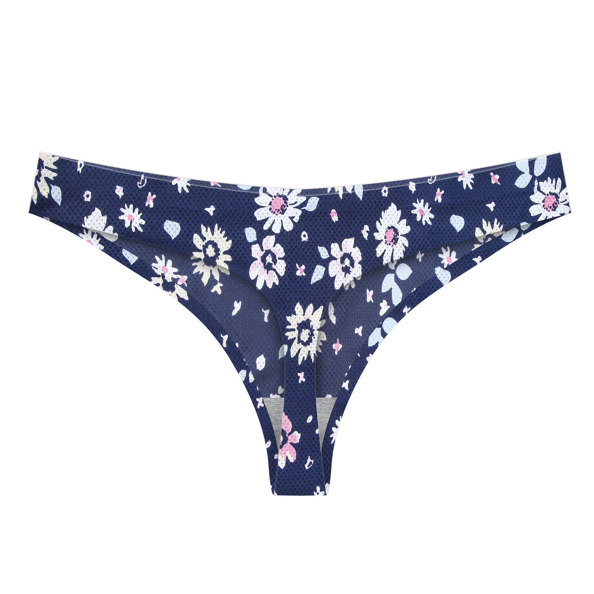 En stock europeo y americano sexy seda de hielo Tanga de mujer sin costuras cintura baja ligero transpirable cómodo antibacteriano entrepierna ventas directas de fábrica