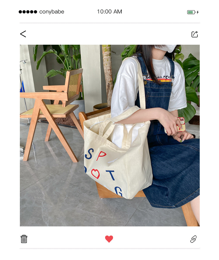 A large-capacity, sturdy Japanese-style canvas bag for women, a new 2022 simple bento handbag for girls to go to work full figure