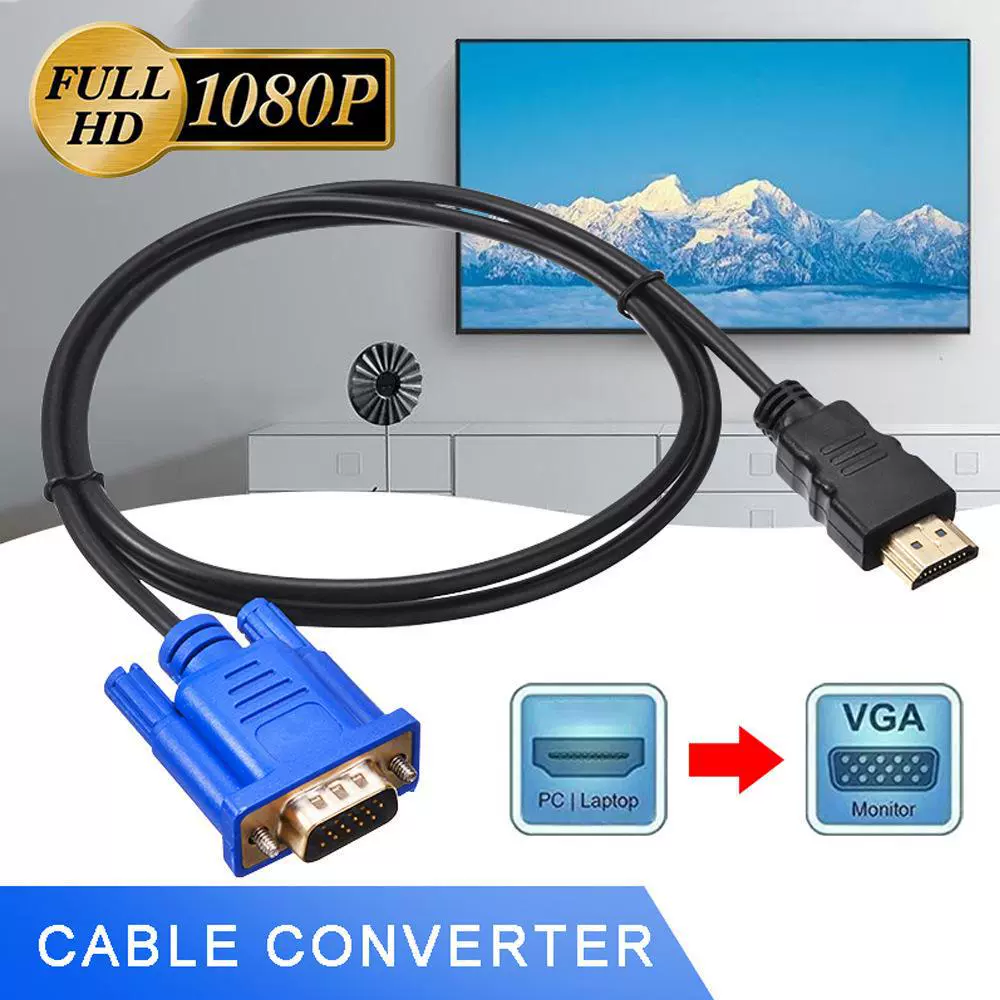 HDMI на VGA 1080P конверсионная линия HDMI на VGA соединение линия HDMI на VGA 1.8 метров версия 1.4