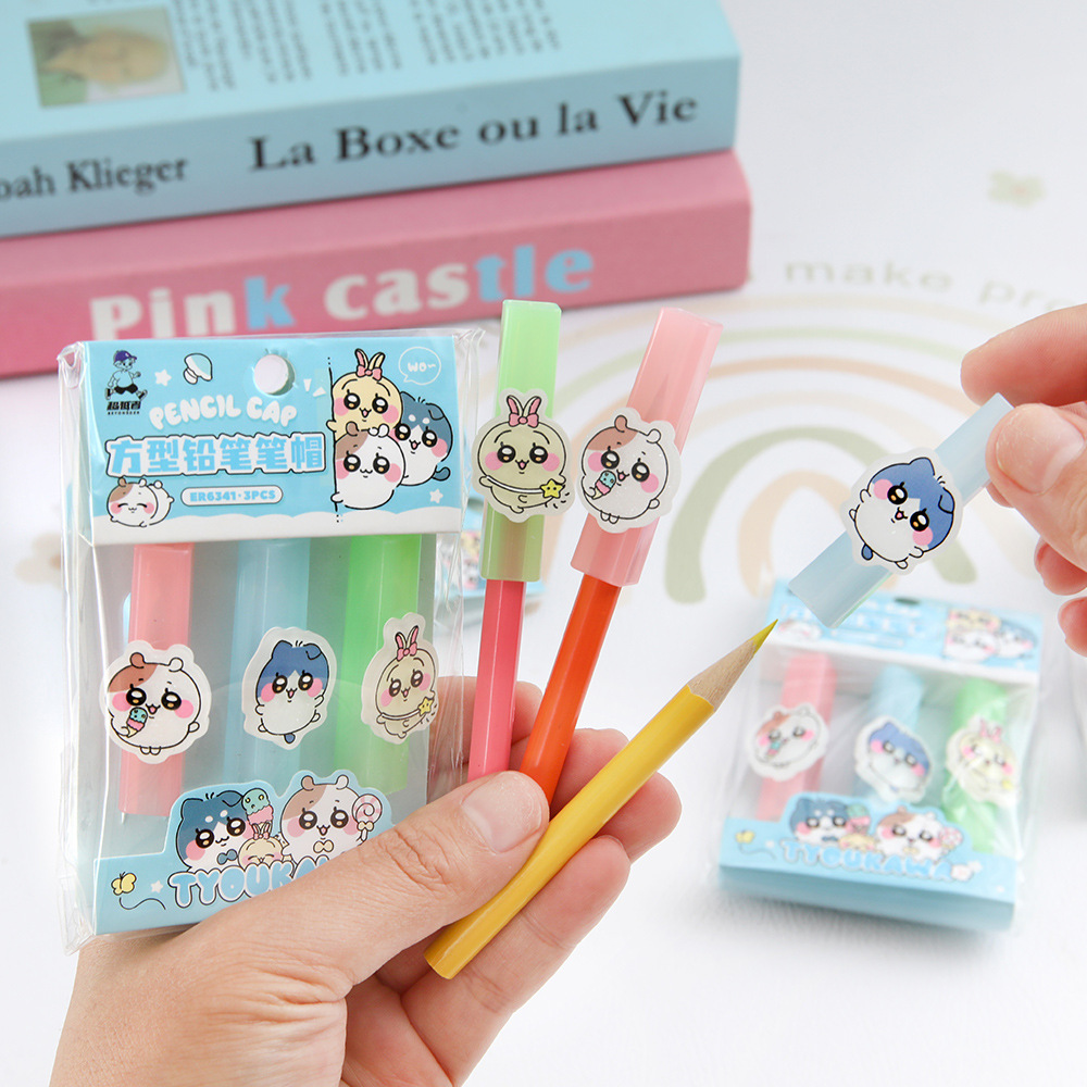 Sombrero de lápiz de dibujos animados Jiyikava Sombrero de lápiz de parche de alto valor Sombrero de lápiz de aprendizaje creativo para estudiantes