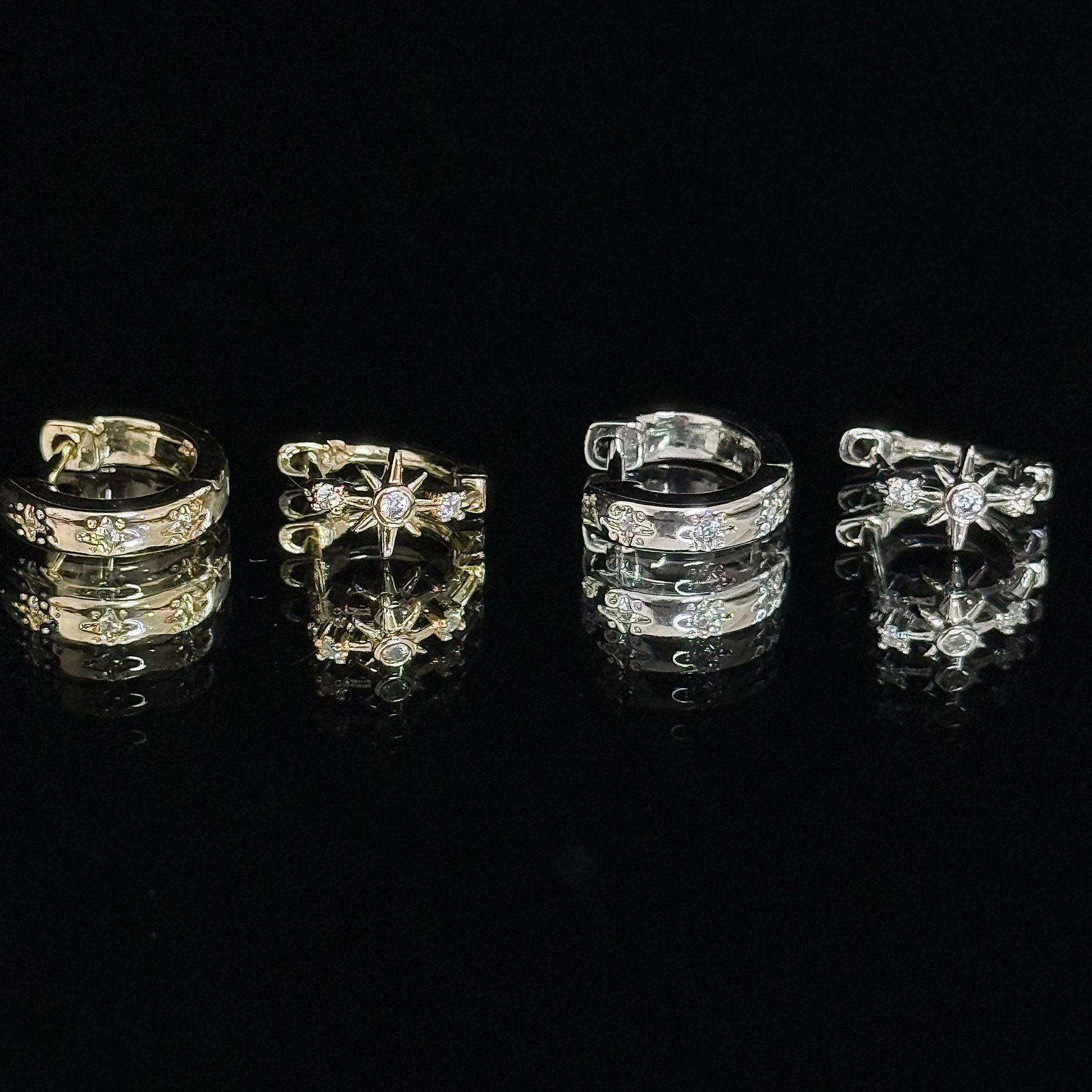 2026 New Coffee Gold Star Earrings for Women, Original Design, Korean Style, Exquisite and High-end