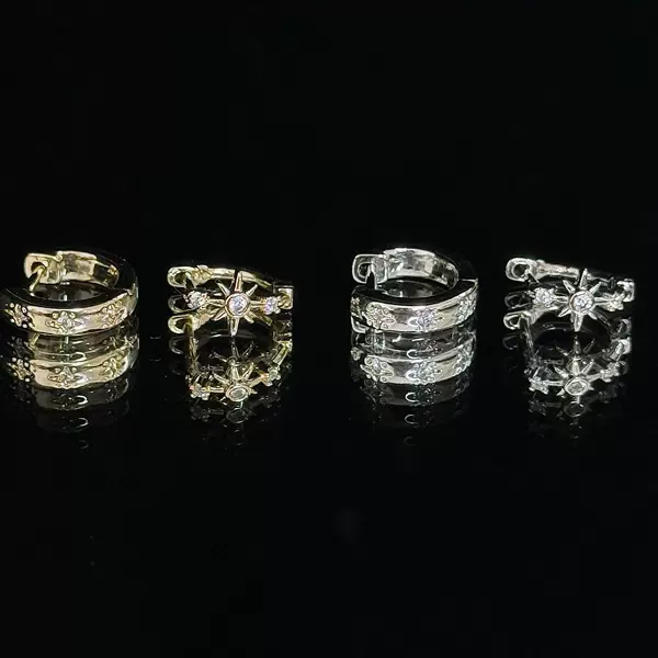 2026 New Coffee Gold Star Earrings for Women, Original Design, Korean Style, Exquisite and High-end