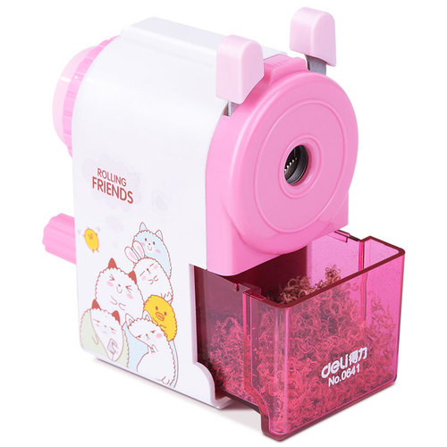 Deli 0641 hand pencil sharpener pencil sharpener pencil sharpener manual children's pencil sharpener cartoon automatic