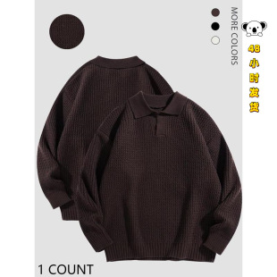 N 90476 Polo Neck Solid Color Sweaters ��ɫë��