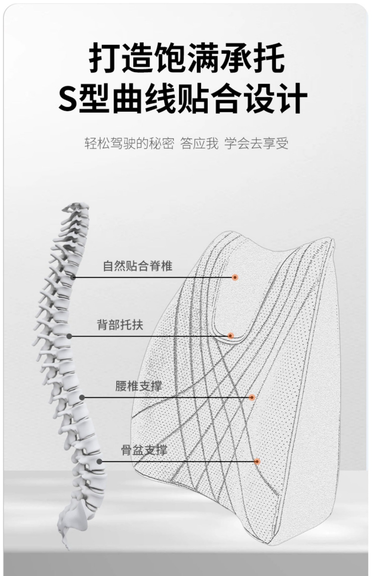 Suitable for Audi Headrest and Lumbar Support A3/A4L/A5/A6/A7 Car Neck Pillow All Year Round Q2/Q3/Q5L Cushion Cushion