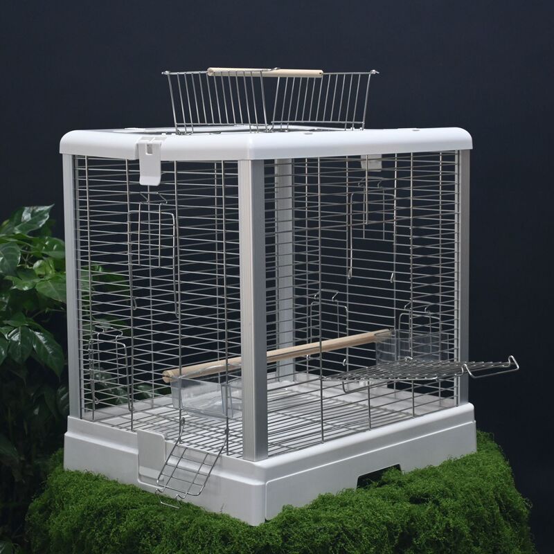 Stainless Steel Enciphered Cross Silk Birdcage Rectangular Tiger Skin Xuanfeng Parrot Cage Peony Monk Bage Parrot Breeding Cage