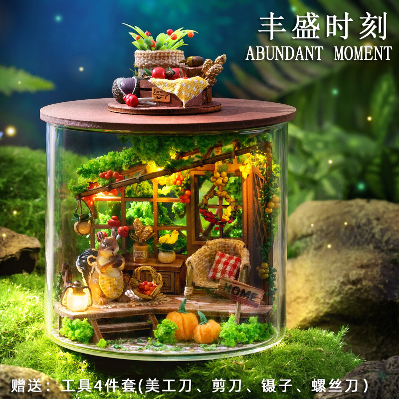 コテージドリームボトル手組み立てハウスシーンモデルハリーポッターマジックコテージ誕生日プレゼント女性木製