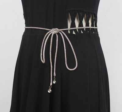 Waist Waist chain Slim belt decorate Bandage Dress bow Sweater dress Rope Accessories winter