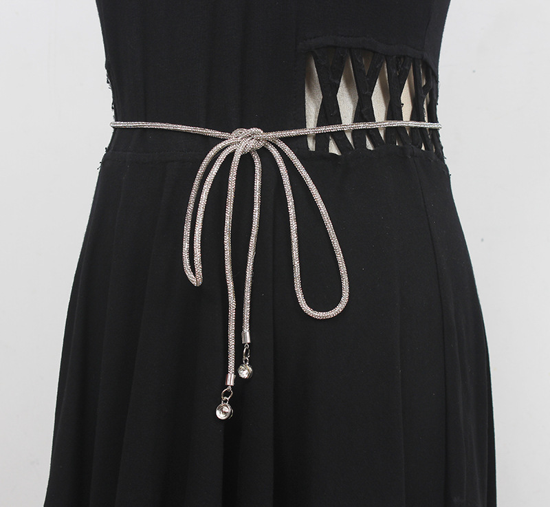 Waist Waist chain Slim belt decorate Bandage Dress bow Sweater dress Rope Accessories winter