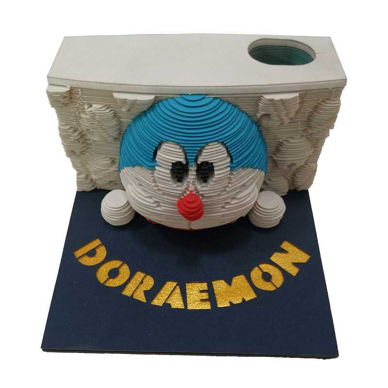 ドラえもんブルーデブのび太紙彫刻付箋紙3d立体付箋祝日プレゼント|undefined