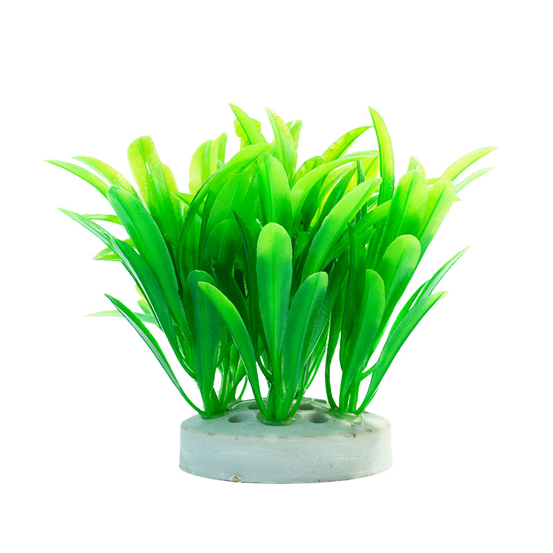 Suministros de flores falsas Simulación de plantas acuáticas Venta al por mayor Especial transfronterizo Simulación de pilas de plantas acuáticas Hierba plástica de 10cm Flores decorativas Carpas herbívora