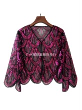 Mesh dress shawl sequin jacket �W���Y��������Ƭ����