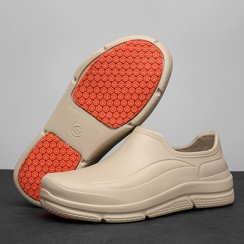 Кухонная специальная обувь для мужчин, нескользящая, водонепроницаемая и маслостойкая подошва из шин, нескользящая обувь, кухонная специальная обувь для шеф-повара, рабочая обувь, осень и зима.