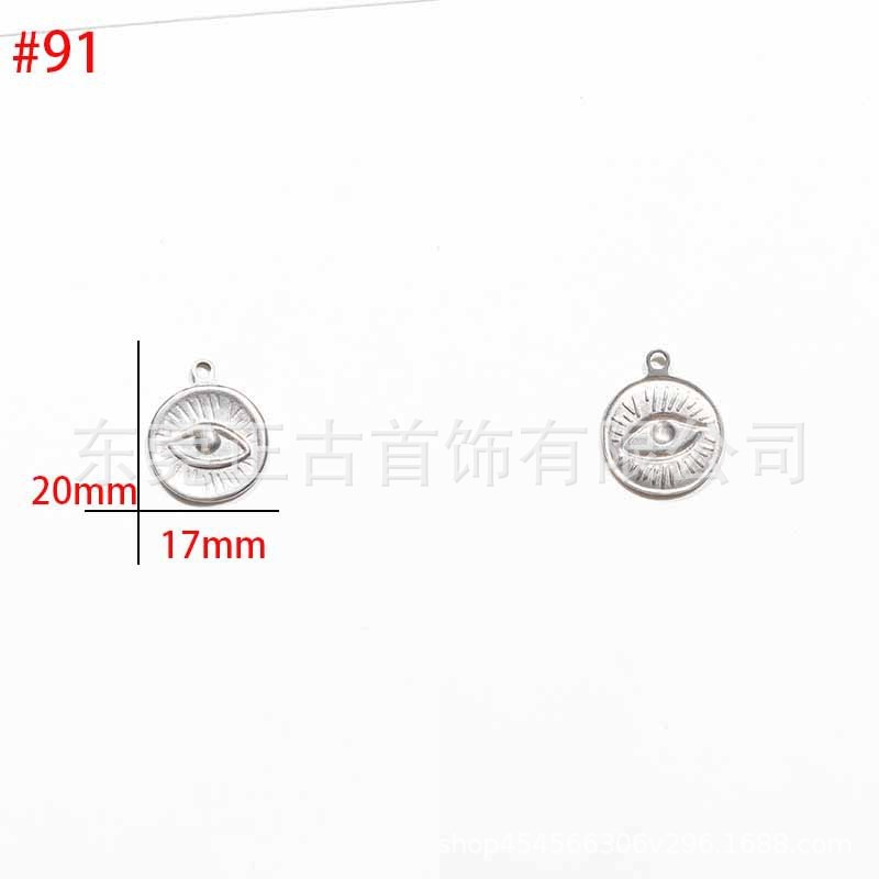 クロスボーダー悪魔の目ペンダントステンレス鋼 diy アクセサリーネックレスキーホルダーペンダントアイドリップオイルアクセサリーメーカー|undefined