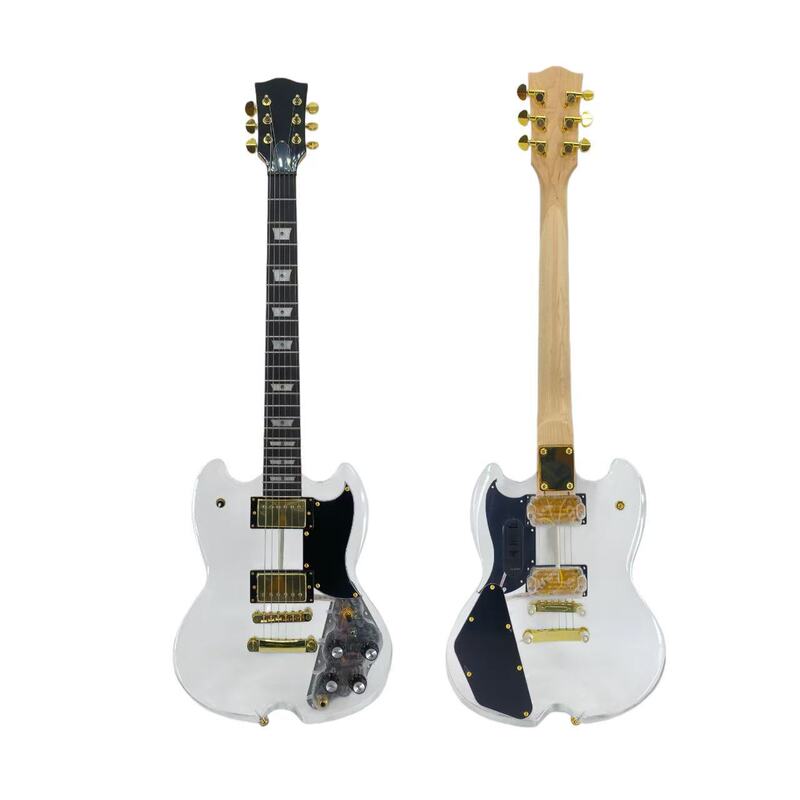 New LP Transparent Electric Guitar Beginners Getting Started Practice Piano Children Adult Professional Performance Grade Rock Instruments New LP Transparent Electric Guitar Beginners Getting Started Practice Piano Children Adult Professional Performance Grade Rock Instruments
