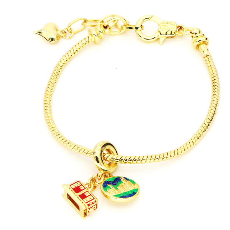Copper Chain Material 1 Piece Quantity Copper 18K Gold Plated Cute Simple Style Inlay Geometric Artificial Pearls Zircon Bracelets