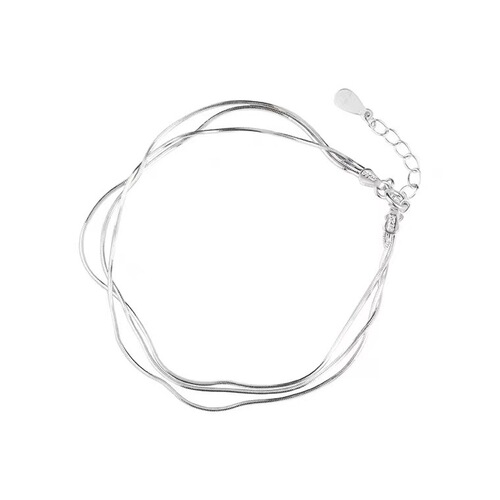 s925 sterling silver three-layer snake bone bracelet simple cold style niche design ins high-end temperament personalized bracelet