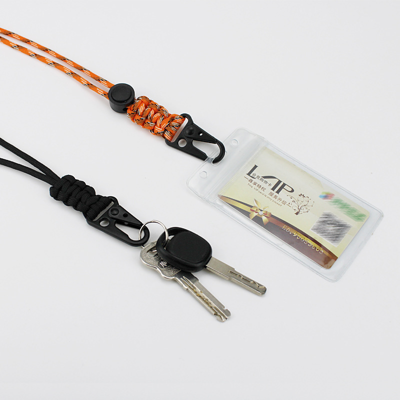 Nuevo llavero transfronterizo tarjeta cordón teléfono móvil Halter anti-perdido cuerda de muñeca tejida a mano de emergencia al aire libre