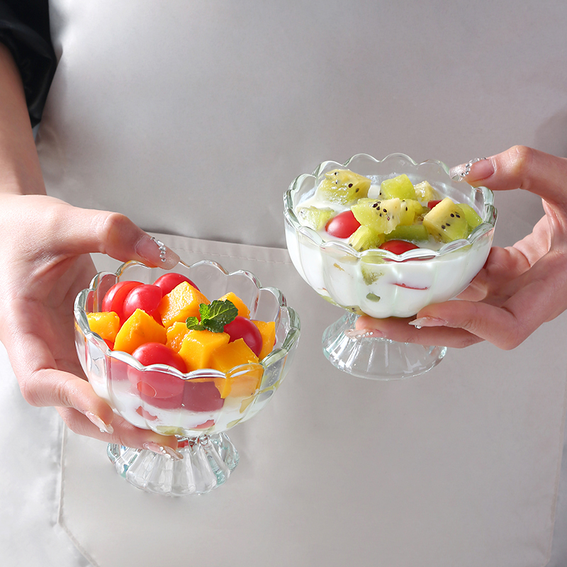 Fashion Ice Cream Yogurt Cup Tall Pudding Cup Dessert Cup Snack Bowl Ins Trendy Restaurant High-Value Glass Cup Fashion Ice Cream Yogurt Cup Tall Pudding Cup Dessert Cup Snack Bowl Ins Trendy Restaurant High-Value Glass Cup