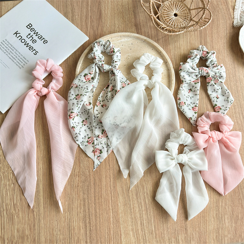 18g Weight Hair Tie Hair Accessories Type 1 Piece Quantity Casual, Holiday, Street Occasion Cloth Material Flower Pattern All Seasons Season Women's Gender Elegant, Sweet, Simple Style Style Elegant Sweet Simple Style Women's Flower Cloth Hair Tie 无
