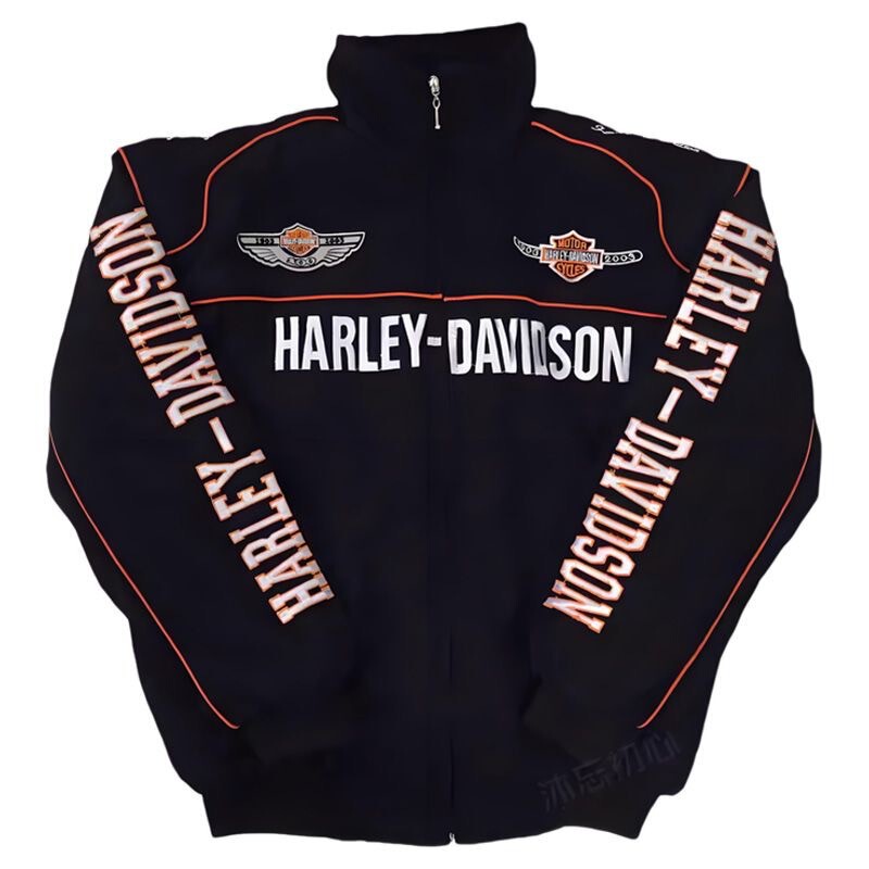 Foreign Trade Cross-Border F1 Fully Embroidered Racing Jacket for Men and Women, American Retro Motorcycle Riding Jacket, Loose-Fitting Cotton Jacket