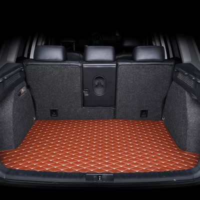 Trunk Mat Car Models, High-Edge Flat Trunk - tile-brown-small-package-delivery-24-hours-fast-delivery