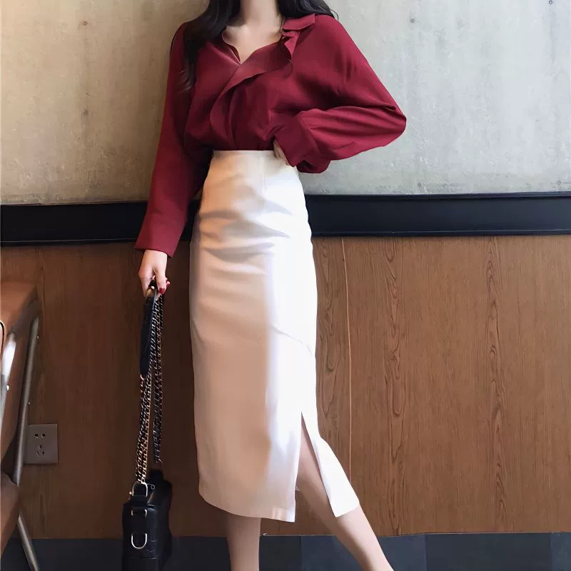 Длинная юбка Летняя Сестра Фан Одежда Весенняя Летняя рубашка Набор Женский набор из двух частей Легкий ветер