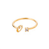 Golden ring with letters, hair accessory, Aliexpress, 18 carat, wholesale