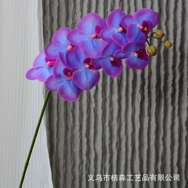 Flores de alta calidad 9 cabezas 7 cabezas 5 cabezas orquídeas mariposa sensación realista tela de seda de película flores falsas decoración de boda nórdica