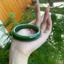 13mm帝王绿手镯圆条粗款帝王绿新中式旗袍配饰贵妃镯国风手镯配饰