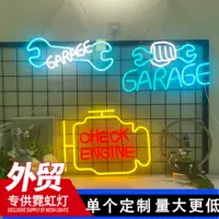 Трансграничный Amazon Neon Check Engine Ремонт автомобилей с неоновым двигателем, Персонализированное изображение, светодиодное украшение