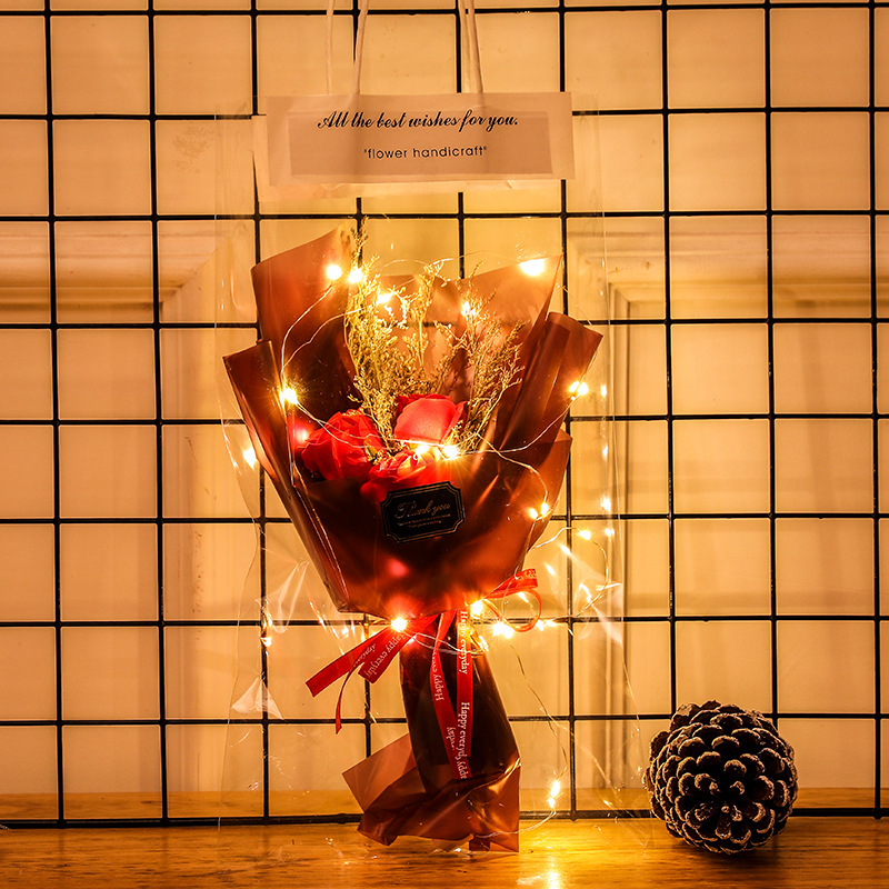 灯款 豪华款三朵大红+礼袋