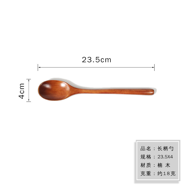 Cuchara de mango largo al por mayor de fábrica Cuchara de madera para comer Cuchara de cocina de madera para el hogar Cuchara de sopa Cuchara de arroz Cuchara de agitación