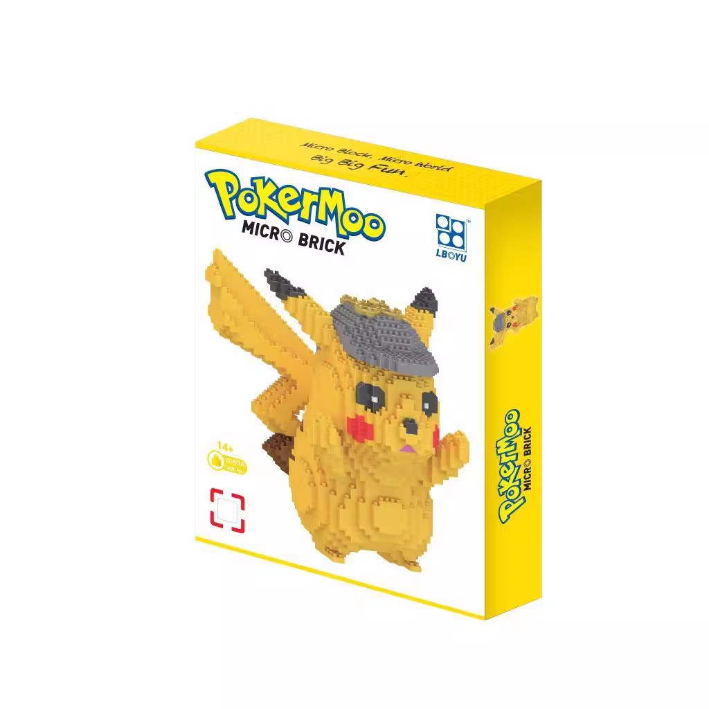 Baiyu en stock al por mayor pequeñas partículas ensambladas bloques de construcción de juguete serie de dibujos animados 7079A-7080A