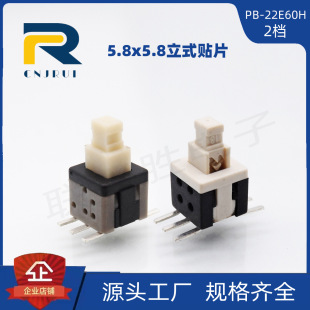 Straight Handle Push Button Switch Self-Locking Non-Locking Pb-22E60H Six-Pin Surface Mount Switch