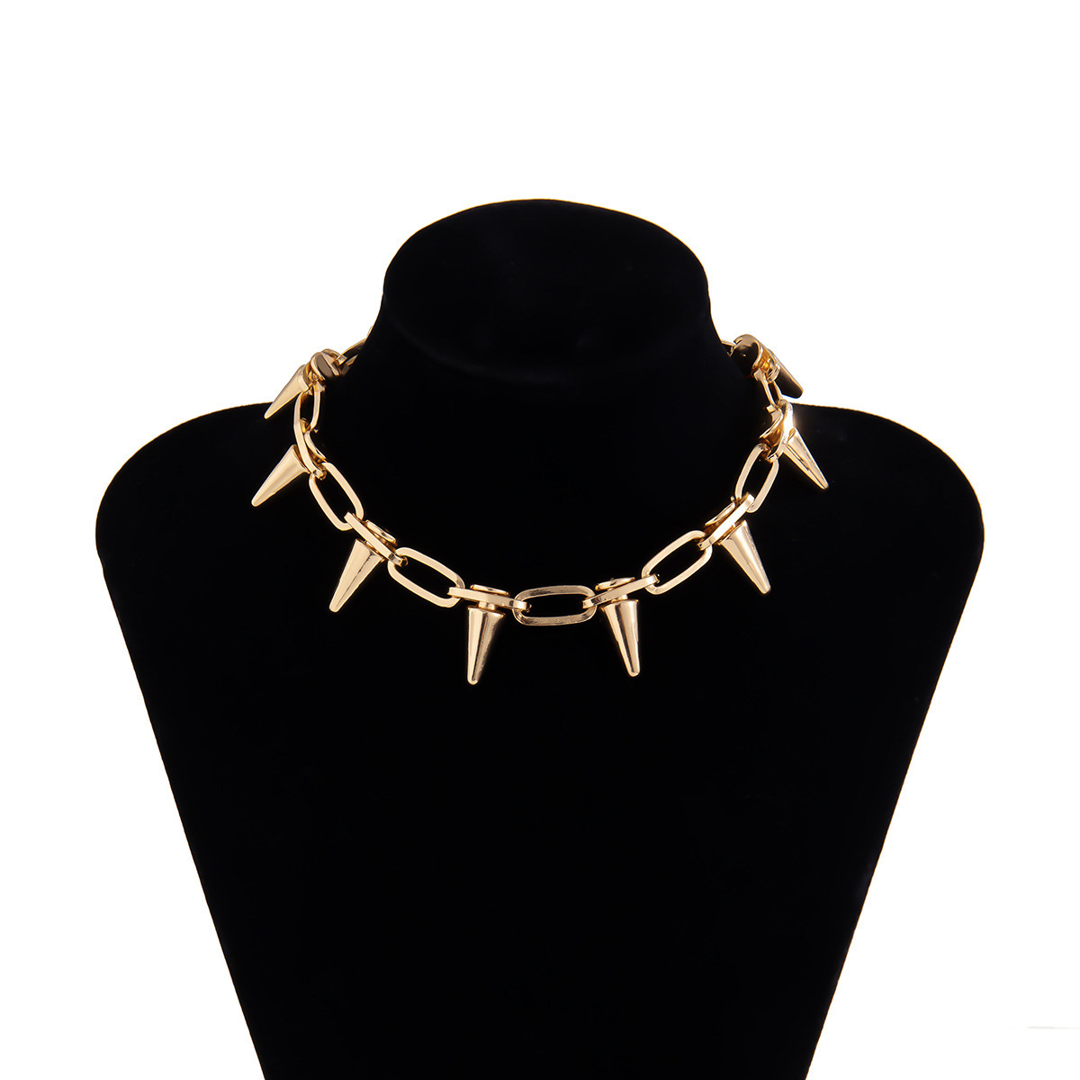 Punk Geometric Alloy Plating Unisex Necklace