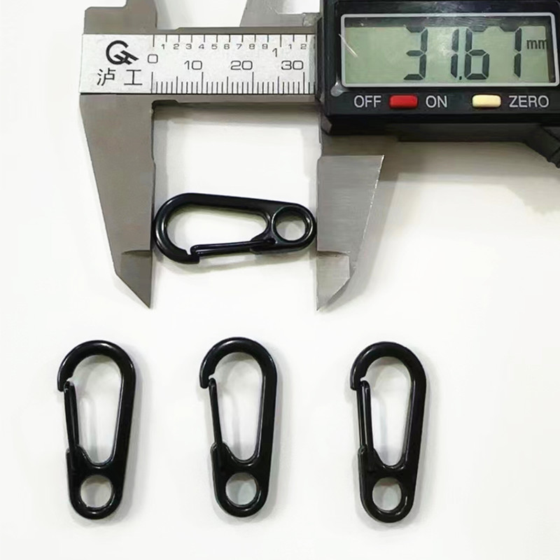 批发s型登山扣 锌合金8字扣 双头S形弹簧扣 饰品扣 挂泳黑色挂扣|undefined