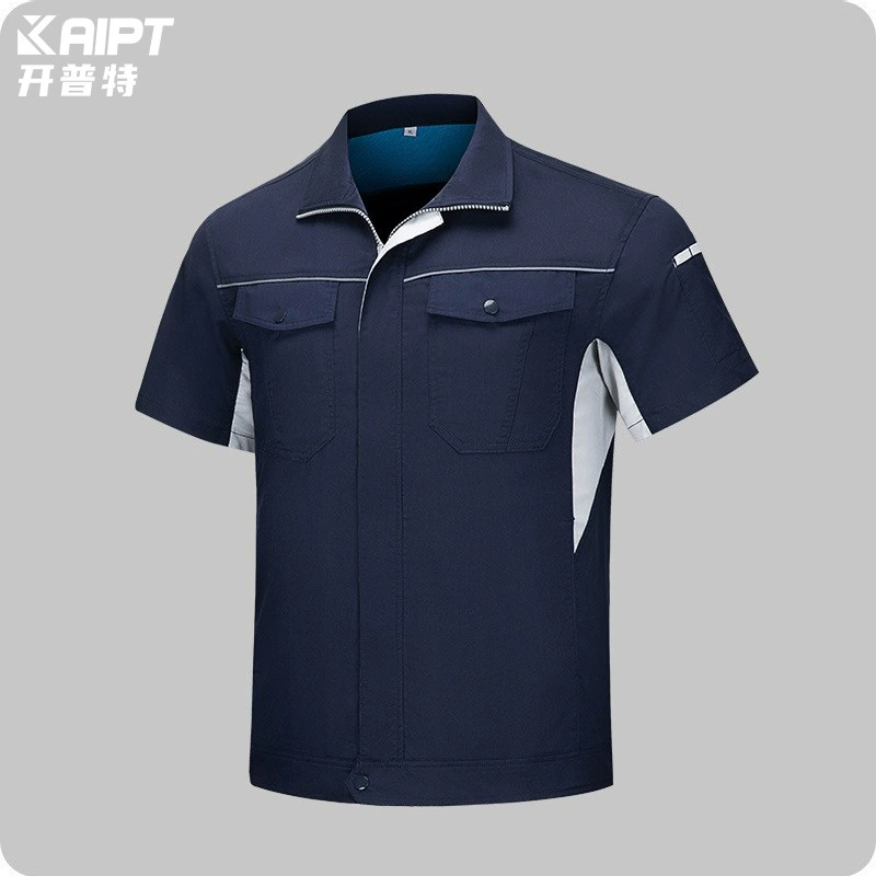 Трансграничная рабочая одежда печатная мужская летняя куртка с короткими рукавами износостойкая рабочая сварочная мастерская рабочая одежда оптовая продажа