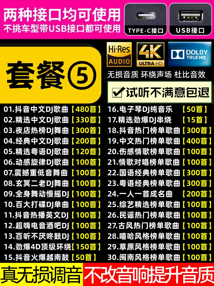 Car U disk songs 2025 new Douyin hot DJ Chinese lossless MP3 classic music U disk others