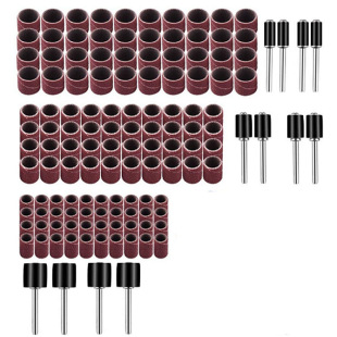 132PC sand ring suit sand barrel mandrel sandpaper ring rubber grinding suit electric grinding machine accessories