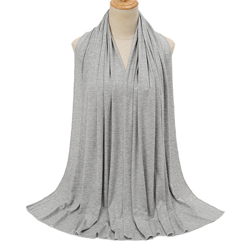 Plain Elastic Jersery Cotton Hijab Shawl Women Jersey Scarf|undefined