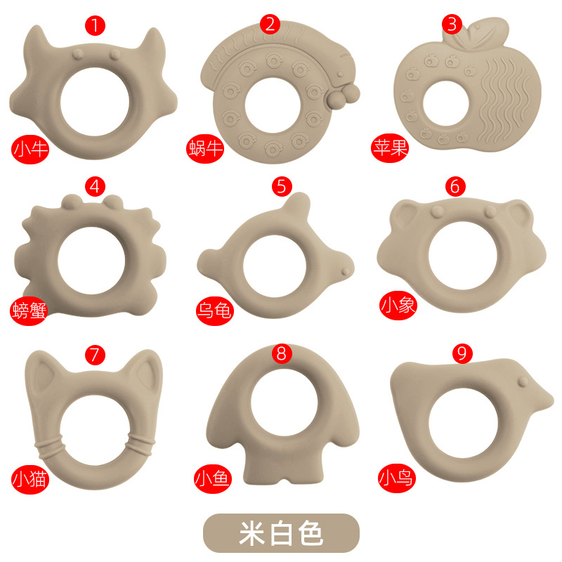 Amazonas pulsera de goma de diente para bebés de grado alimenticio pegamento de mordida hervida diente para bebés palillos de dentición juguetes en stock